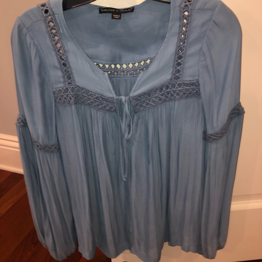 Dusty blue long sleeve t-shirt